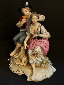 lot 59 image: Vintage Sajonia Porcelain Figurine