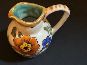 lot 33A image: Vintage Miniature Gouda Pottery Pitcher