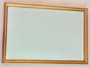 lot 124 image: Large (Heavy) Brass Framed Wall Mirror