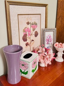 lot 78 image: Vintage Ceramics with Purples, Pinks and Greens for Home Decor