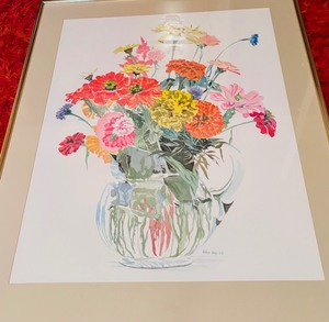 lot 93 image: Vintage Whimsical Floral Print by Arthur Cady, 1972
