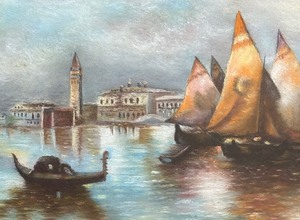 lot 165 image: Lovely Vintage Seaside Motif Print