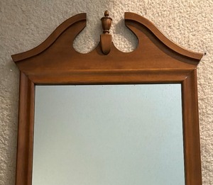 lot 229 image: Vintage Wooden Wall Mirror