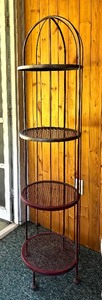 lot 234 image: Four Tiered Rounded Metal Shelf