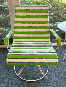 lot 238 image: Two Awesome Striped Retro Chairs