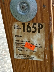 lot 293 image: Samson 165P Wooden Ladder