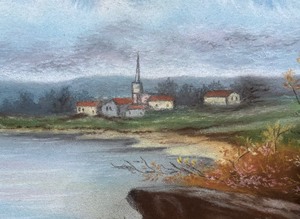 lot 320 image: Pretty Scenic Vintage Pastel