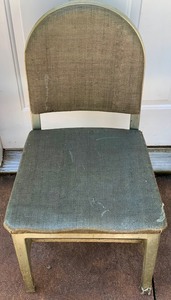 lot 220A image: Vintage Chair with Green Vinyl Seat
