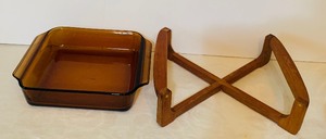 lot 188 image: Fun Vintage Wood, Glass and Baskets For Serving