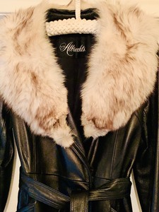 lot 199 image: Amazing Vintage Leather and Fur Full Length Jacket