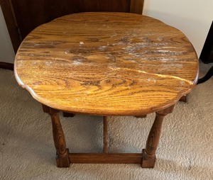 lot 334 image: Wooden Accent Table