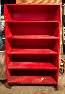 lot 377 image: Red Vintage Shelf