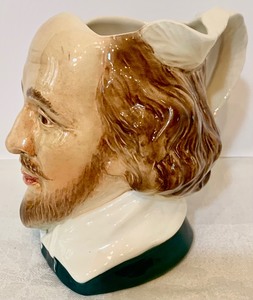 lot 184 image: Vintage Sylvac Staffordshire Pottery William Shakespeare Character Mug Cup