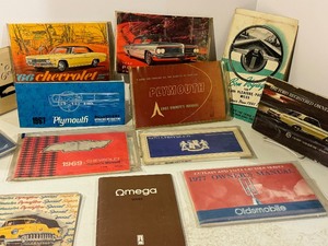 lot 467 image: Various Vintage Car Manuals including a 1966 Chevrolet Manual and 1950 Buick Manual and More