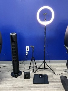 Supersonic Selfie Ring Light with Stand, GE Digital Body Weight Scale Phone Mini-Tripod, Holmes 37 Digital Tower Fan, GAIATOP PTC Ceramic Heater