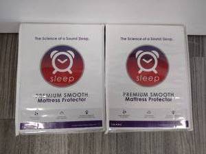 (2) California King Sleep Premium Smooth Mattress Protectors