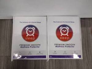(2) Twin Sleep Premium Smooth Mattress Protectors
