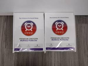 (2) Queen Sleep Premium Smooth Mattress Protectors