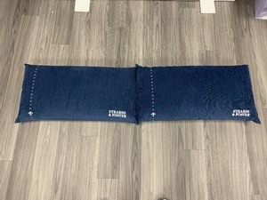 (2) Stearns & Foster navy blue pillows
