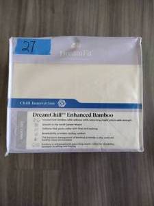 New DreamFit DreamChill Enhanced Bamboo ivory Queen Sheet Set