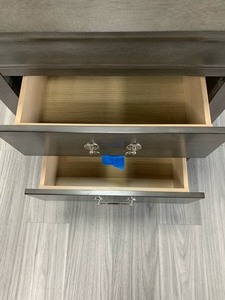2-Drawer Gray Night Stand Measures 22 L X 16 W X 24.5 H