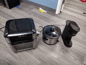 Instant Vortex Plus Air fryer, crockpot, and Keurig coffee maker