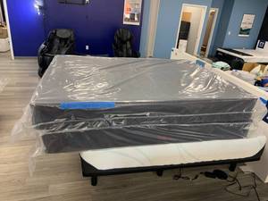(2) New Queen Metal Box Spring Flat