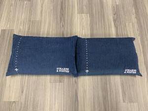 2 Pillows with Blue Removable Stearns & Foster cases