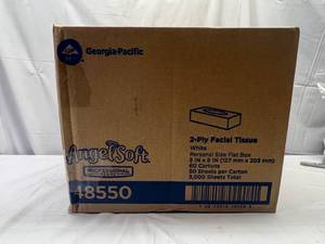 lot 14 image: 60 Cartons Angel Soft 2ply Facial Tissue