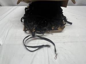 lot 20 image: 100 Flat Black Lanyards