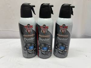 lot 22 image: 3x Dust Off Electronics Dusters