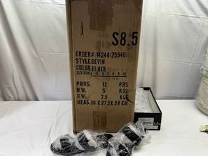 lot 39 image: 12 Boxes Lulus Devin Black Size 8.5