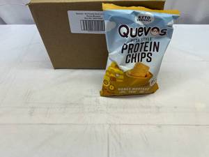 lot 65 image: 6x 3.2oz Quevos Pita Style Protein Chips-Honey Mustard