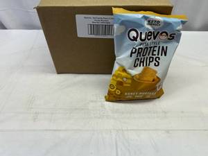 lot 69 image: 6x 3.2oz Quevos Pita Style Protein Chips-Honey Mustard
