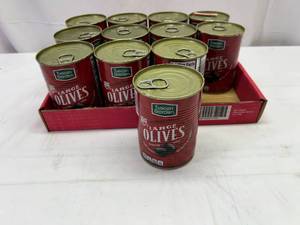 lot 70 image: 12x Tuscan Garden Large Black Olives-Pitted