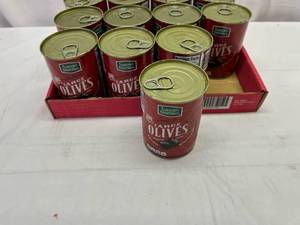 lot 71 image: 12x Tuscan Garden Large Black Olives-Pitted