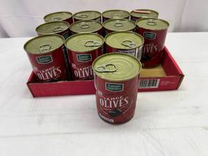 lot 73 image: 12x Tuscan Garden Large Black Olives-Pitted