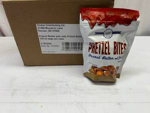 lot 79 image: 10x 7oz Bags Peanut Butter & Jelly Pretzel Bites