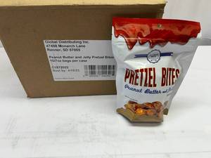 lot 81 image: 10x 7oz Bags Peanut Butter & Jelly Pretzel Bites