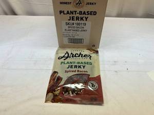lot 85 image: 12x 2oz Archer Plant Based(King Oyster Mushroom) Jerky-Spiced Bacon