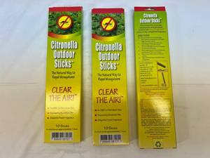 lot 91 image: 3x 10 Citronellla Outdoor Sticks-Repel Mosquitos