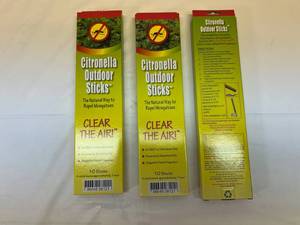 lot 95 image: 3x 10 Citronellla Outdoor Sticks-Repel Mosquitos