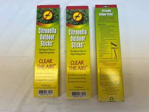 lot 98 image: 3x 10 Citronellla Outdoor Sticks-Repel Mosquitos