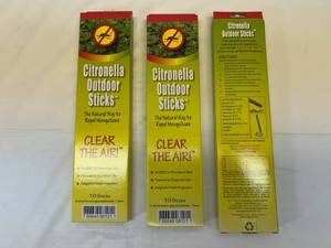 lot 99 image: 3x 10 Citronellla Outdoor Sticks-Repel Mosquitos