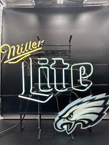 lot N110 image: Miller Lite Philadelphia Eagles Neon Sign