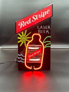 lot N112 image: Small Red Stripe Neon Sign