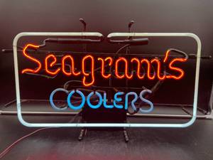 lot N161 image: Seagrams Coolers Neon Sign