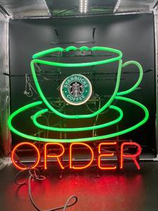 lot N185 image: Starbucks Order Coffee Neon Sign