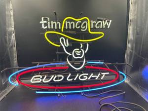 lot N187 image: Tim McGraw Bud Light Neon Sign