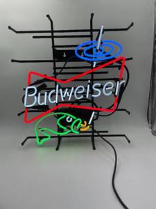 lot N245 image: Budweiser Fish Neon Sign